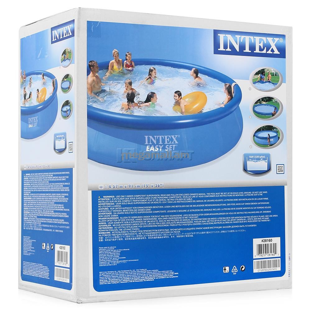 Надувной бассейн Intex 28162/56412 "Easy" Set (457x91см) - фото 4 - id-p162498578