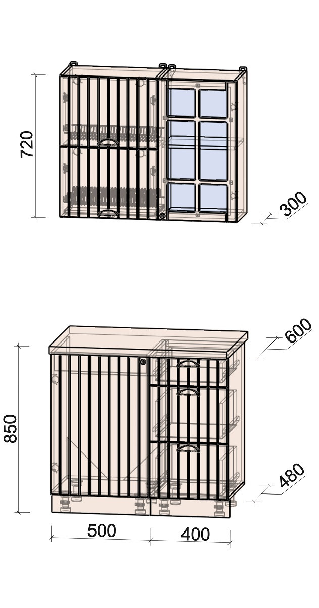 Кухня Берес Б 0.9м (90 см) Дуб английский - фото 3 - id-p204162984