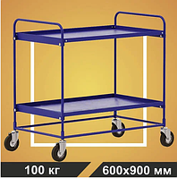 Тележка сервисная двух ярусная RUSKLAD СТ 2 (600х900) без колёс