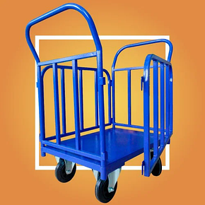 Тележка платформенная с трубчатыми бортами RUSKLAD ТБ 3 (600х1000) без колёс, фото 2