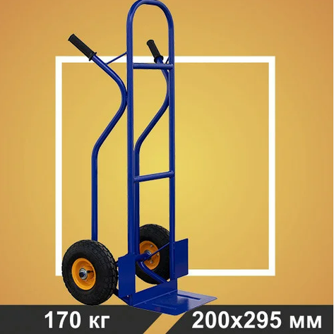 Тележка грузовая RUSKLAD КГ 170 с колёсами пневмо d 250мм, фото 2