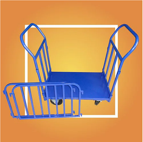Тележка платформенная с трубчатыми бортами RUSKLAD ТБ 9 (500х1000) без колёс, фото 2