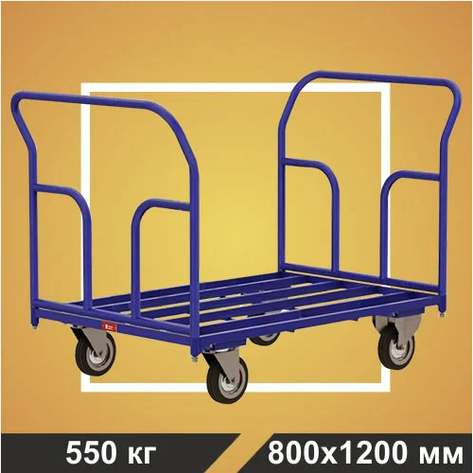 Тележка каркасная две ручки RUSKLAD ТКД 6 (800х1200) без колёс, фото 2