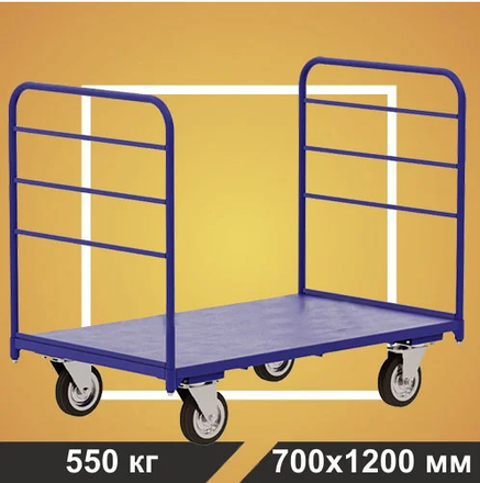 Тележка платформенная RUSKLAD ТЯ 5 (700х1200) без колёс, фото 2