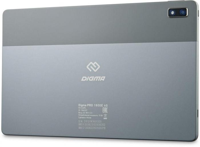 Планшет Digma Pro 1600E 4G 10.4", 6ГБ, 128GB, 3G, LTE, Android 11 темно-серый [rs1248pl] - фото 6 - id-p203766134