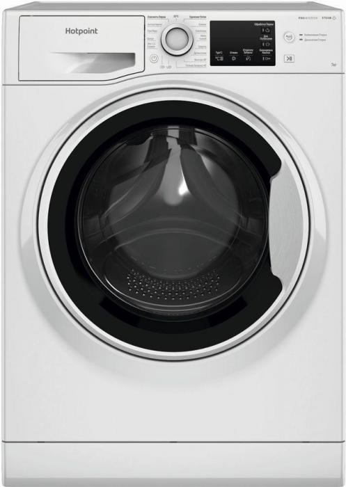 Стиральная машина HOTPOINT NSB 7249 W AVE RU, с фронтальной загрузкой, с паром, 7кг, 1200об/мин, инверторная - фото 1 - id-p203872711