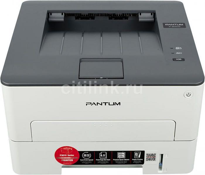 Принтер лазерный Pantum P3010D черно-белая печать, A4, цвет белый - фото 1 - id-p203872781