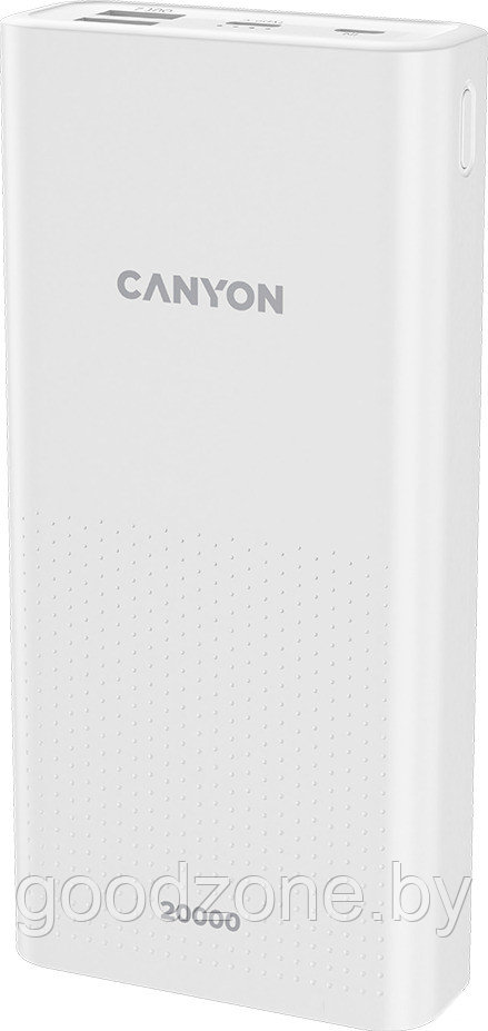 Внешний аккумулятор Canyon PB-2001 20000mAh (белый) - фото 1 - id-p204183739