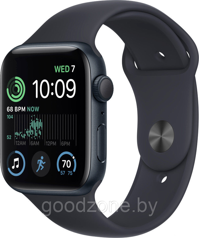 Умные часы Apple Watch SE 2 40 мм (алюминиевый корпус, полуночный/полуночный, спортивные силиконовые ремешки - фото 1 - id-p204183747