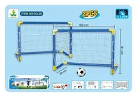 Детские футбольные ворота 60 см игровые мяч и насос для футбола переносные маленькие, набор для детей 2 шт в