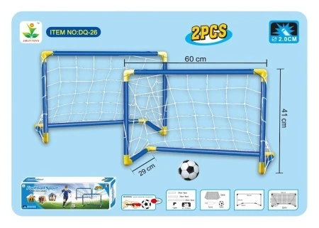 Детские футбольные ворота 60 см игровые мяч и насос для футбола переносные маленькие, набор для детей 2 шт в - фото 1 - id-p182054498
