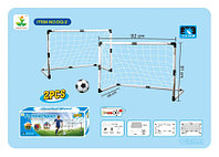 Детские футбольные ворота 92 см игровые мяч и насос для футбола переносные маленькие, набор для детей 2 шт в