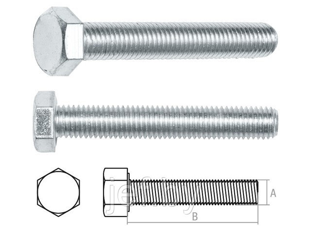 Болт М10х60 мм шестигр. цинк кл.пр. 5.8 DIN 933 (5 кг) STARFIX SMV1-17513-5
