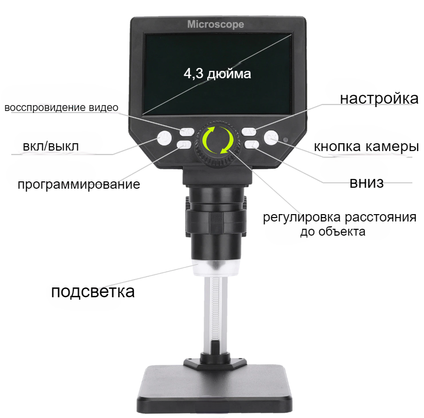 Цифровой электронный USB - микроскоп INNOVATION BEYOND IMAGINATION с увеличением 1000X HD - фото 8 - id-p204185913