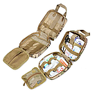 Тактическая сумка - аптечка укомплектованная 32 предмета / дорожный подсумок - аптечка для выживания / серая х, фото 3