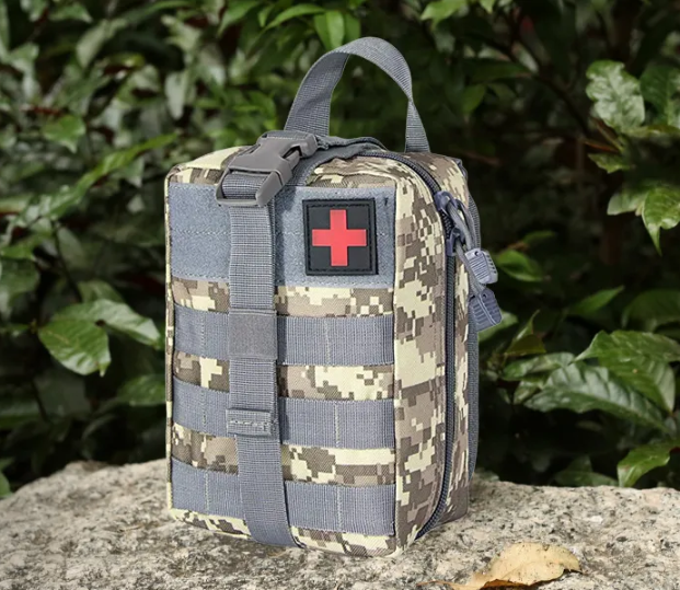 Тактическая сумка - аптечка укомплектованная 32 предмета / дорожный подсумок - аптечка для выживания / серая х - фото 1 - id-p204185918