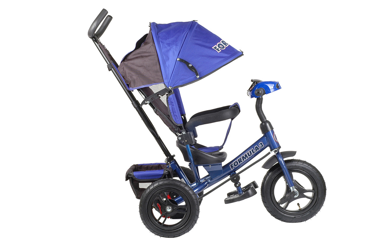 Детский трёхколёсный музыкальный велосипед Trike Formula 3 FA3B синий - фото 2 - id-p204185920