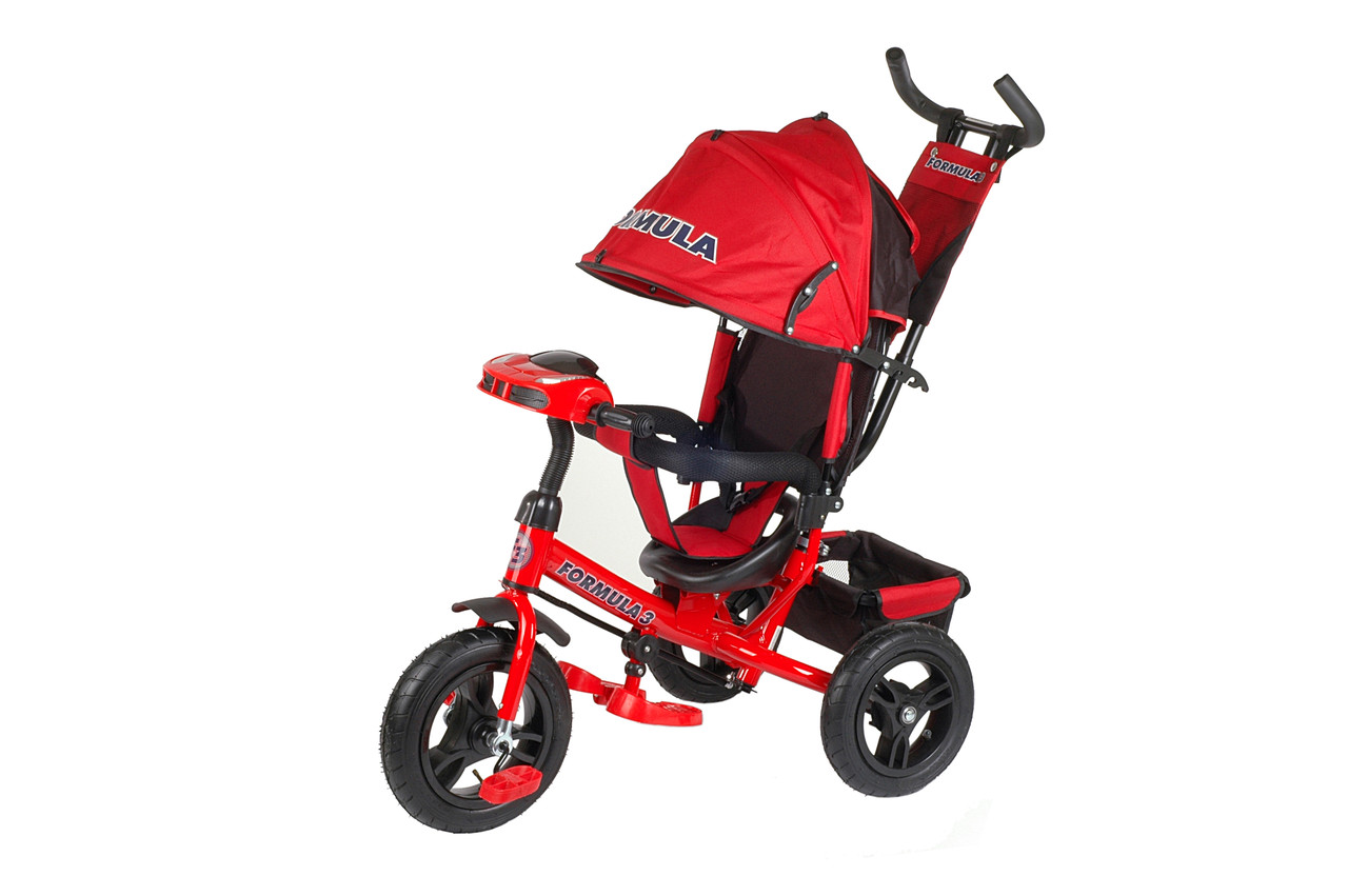 Детский трёхколёсный музыкальный велосипед Trike Formula 3 FA3R красный - фото 1 - id-p204185922