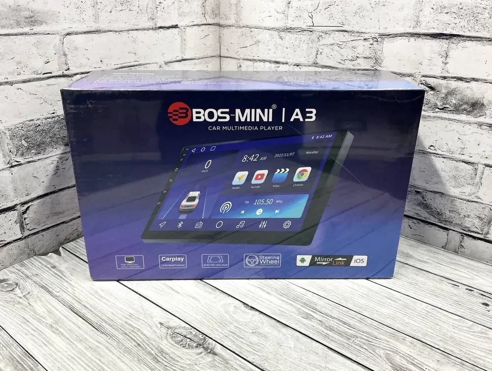 Автомагнитола Android 2DIN BOS-MINI A3 2+32Gb 9 дюймов Android 12.0