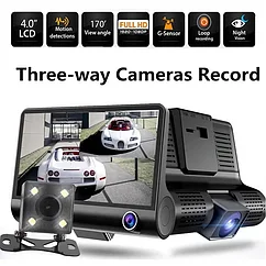 Видеорегистратор автомобильный с 3 камерами VIDEO CARDVR С8 Full HD 1080