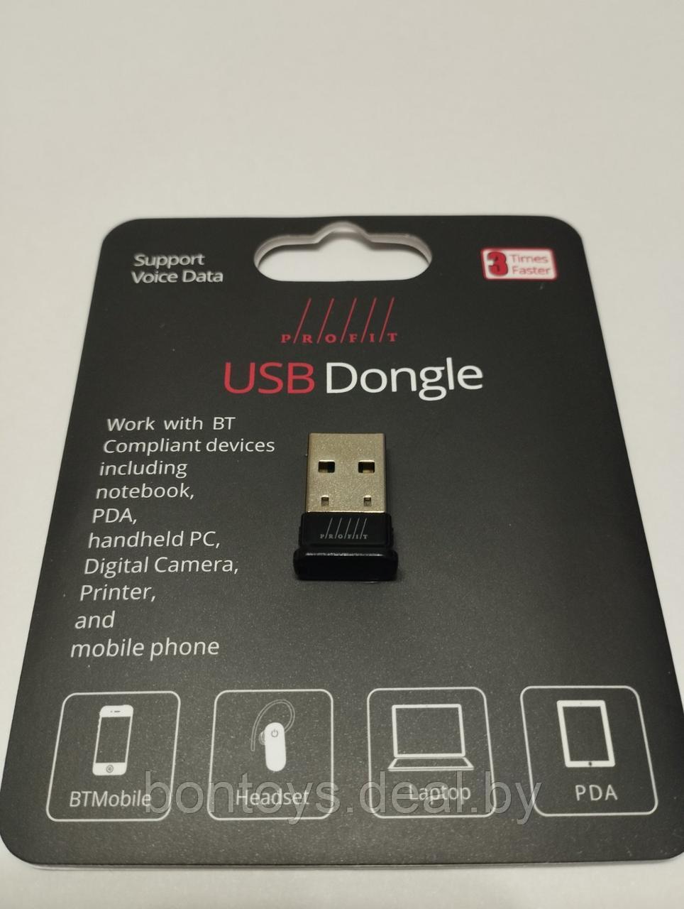 Bluetooth адаптер USB Profit 5.0 Dongle Для ПК (Совместимость к геймпадам PS4,PS5,XBOX ONE,S,X, Series) - фото 1 - id-p204187237