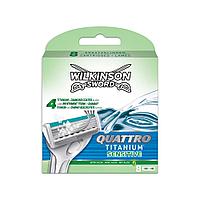 Wilkinson / Schick Quattro Titanium 8 шт. Мужские сменные кассеты / лезвия для бритья