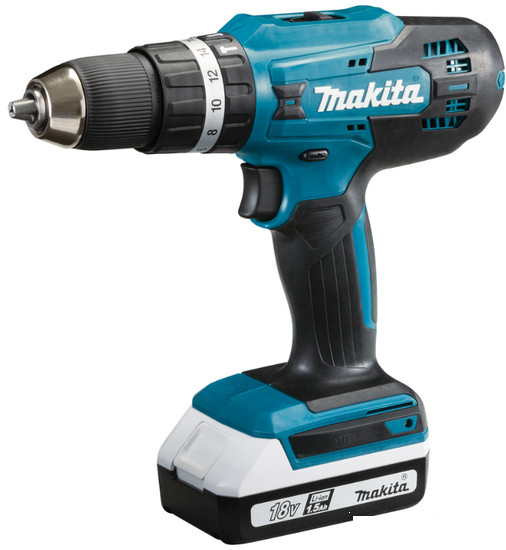 Ударная дрель-шуруповерт Makita HP488DWE (с 2-мя АКБ, кейс) - фото 1 - id-p184108524