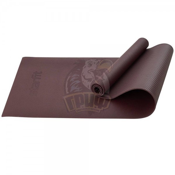 Коврик гимнастический для йоги Starfit PVC 6 мм (горячий шоколад) (арт. FM-103-06-DCH) - фото 1 - id-p204191739