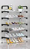 Полка для обуви металлическая Easy Shoe Rack / Этажерка / Обувница напольная 5 ярусов 110х55х30см., фото 2