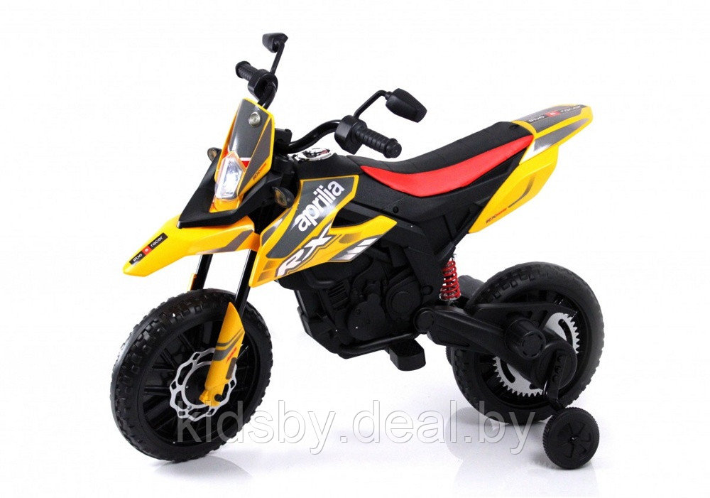 Детский электромотоцикл RiverToys P444PP-S317 (желтый) - фото 1 - id-p202061002