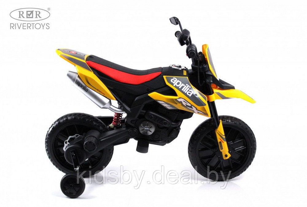 Детский электромотоцикл RiverToys P444PP-S317 (желтый) - фото 6 - id-p202061002