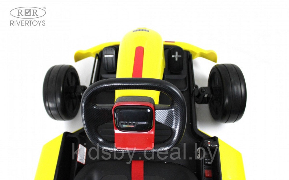 Детский электромобиль дрифт-карт RiverToys H008HH (желтый) с пультом управления - фото 3 - id-p202061018