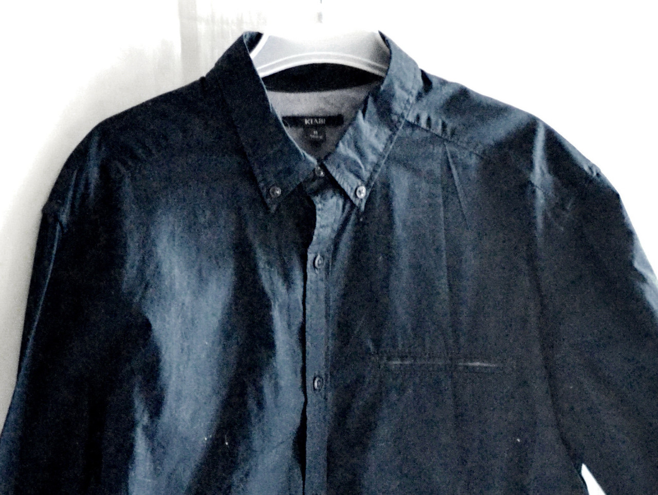 Рубашка темно-синяя KIABI на размер М EUR 39-40 - фото 3 - id-p204203021