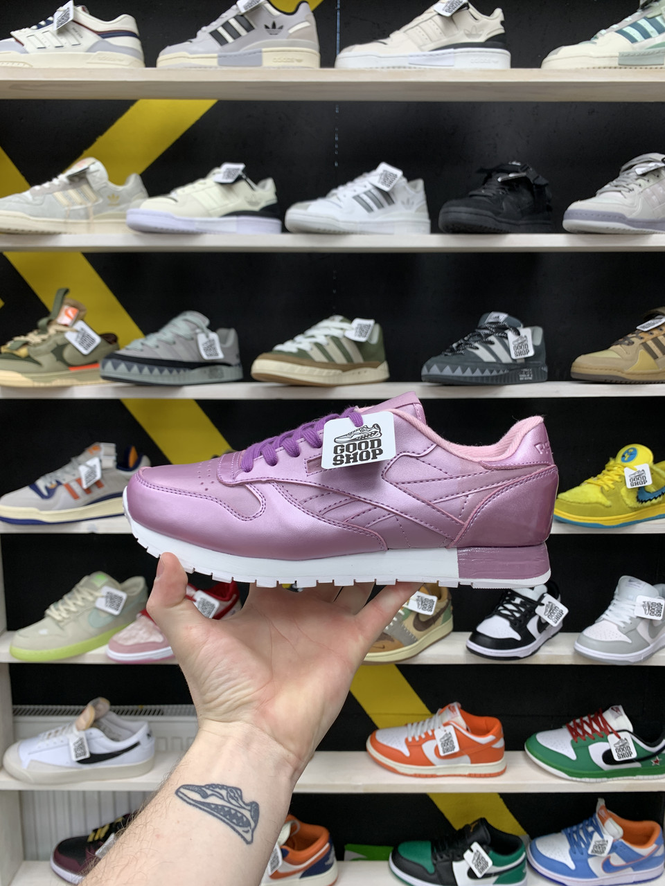 Кроссовки Reebok Classic Pink Purple White - фото 1 - id-p204204670