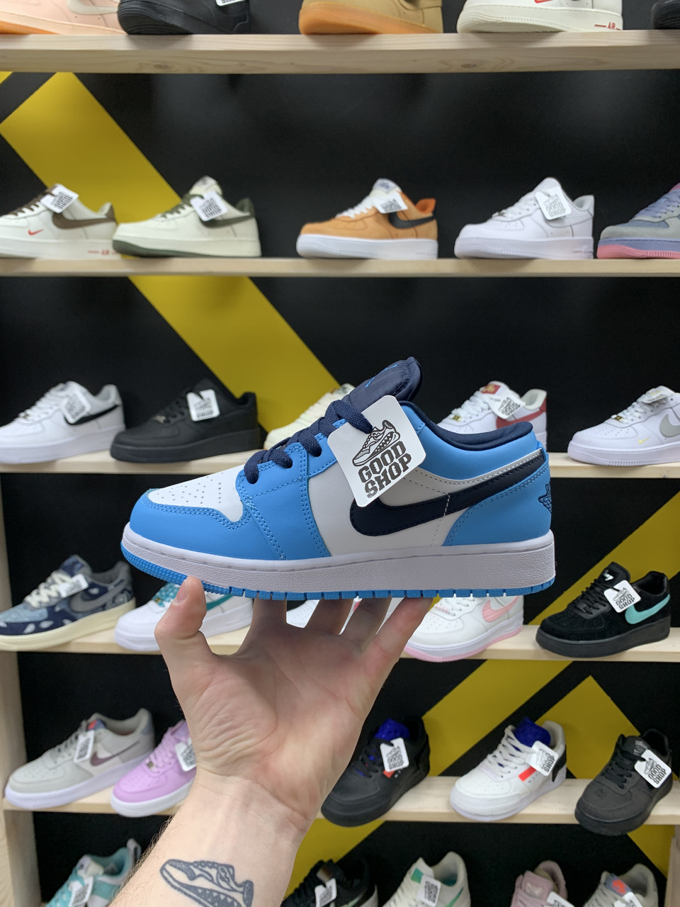 Кроссовки Air Jordan 1 Low Blue White Blue