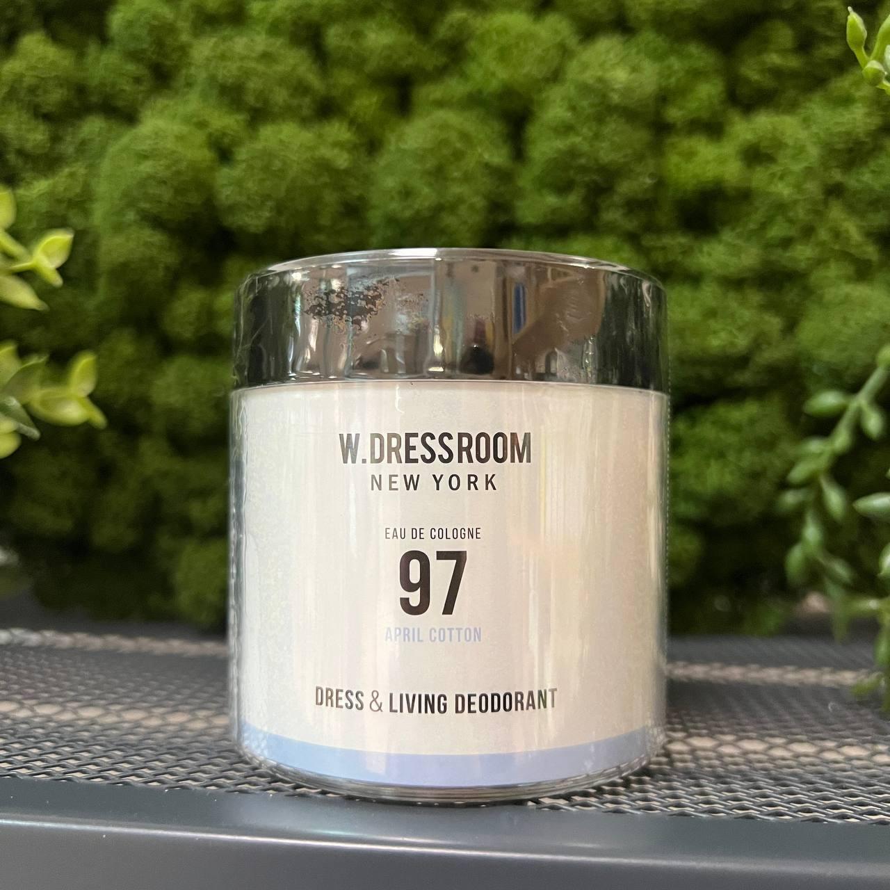 Ароматизатор гелевый для гардероба W.Dressroom  Dress & Living Deodorant № 97 April Cotton 110гр