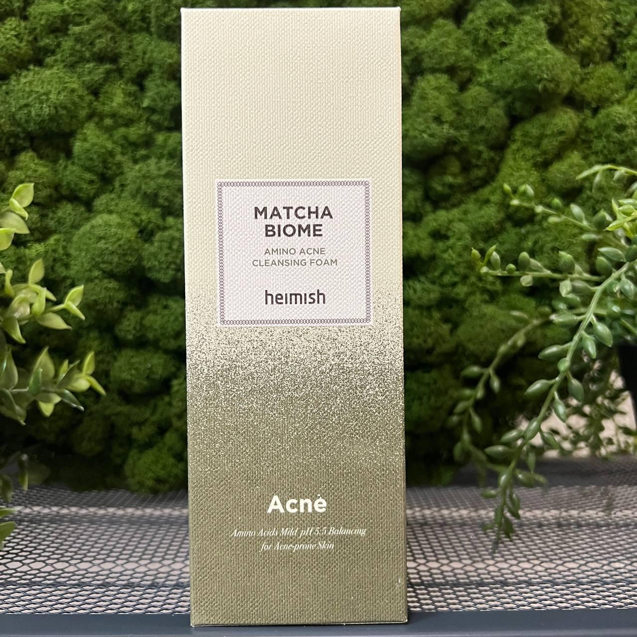 Пенка для умывания для проблемной кожи Heimish Matcha Biome Amino Acne Cleansing Foam, 150мл - фото 3 - id-p204008936