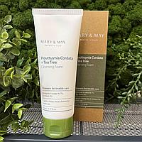 Пенка для умывания с хауттюйнией и чайным деревом Mary&May Houttuynia Cordata Tea Tree Cleansing Foam 150мл