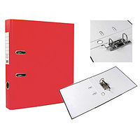 Папка-регистратор 75 мм, PVC, красная, с металлической окантовкой, арт. IND 8/24 PVC NEW КР(работаем с юр