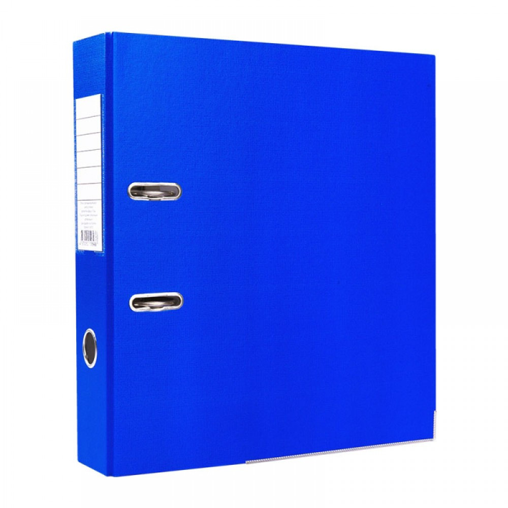 Папка-регистратор 75 мм, PVC, синяя, с металлической окантовкой, арт. IND 8/24 PVC NEW СИН(работаем с юр
