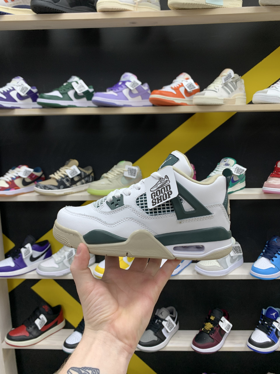Кроссовки Air Jordan 4 Retro Military Green White