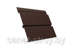 Металлический софит Квадро брус с перфорацией 0,5 Satin Мatt  RAL 8017 шоколад