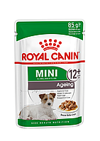 85гр Влажный корм ROYAL CANIN Mini Ageing 12+ для взрослых собак старше 12 лет мелких пород, в соусе (пауч)
