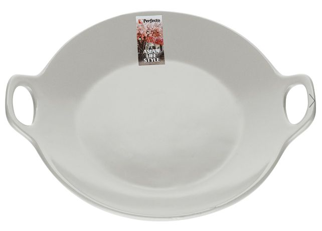 Тарелка-блюдо керамическая, 24х20.3х4.5 см, серия ASIAN, серая, PERFECTO LINEA - фото 1 - id-p204228038