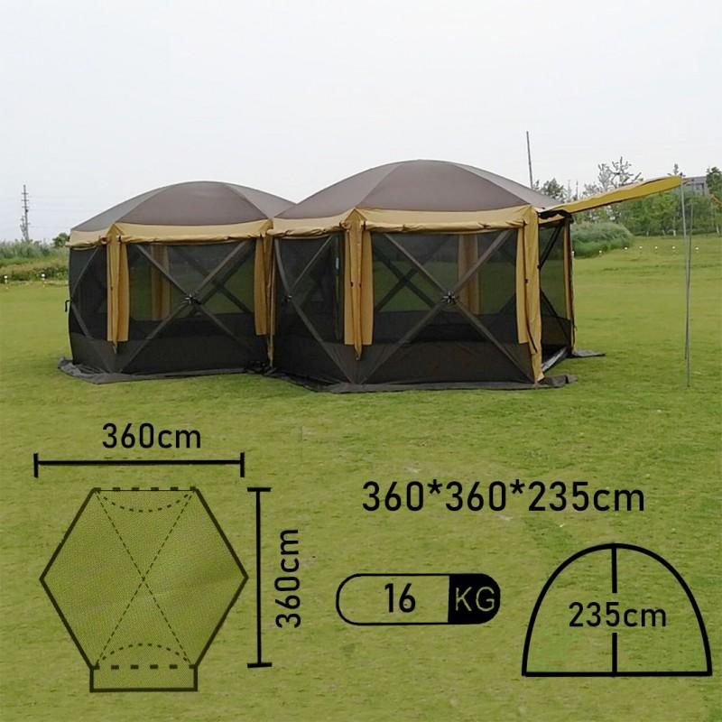 Шестиугольный шатер с полом (360х360х235) Mircamping арт. 2905-2TD - фото 2 - id-p204229731