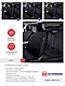 Накидки на сиденья перед+зад AUTOPREMIER Absolut велюр черный+красная отстрочка РОМБ, с защитой боко, фото 3