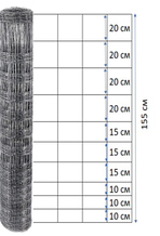 Шарнирная сетка h=1550 мм, ф2,5мм оц. шаг 150 (11х100, 3х150)