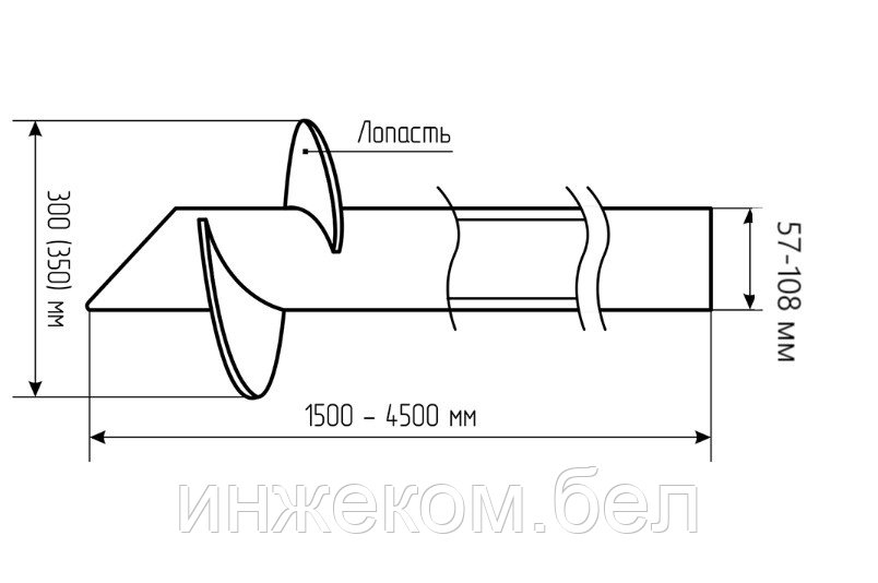 Сваи винтовые ф89x3 L= 2500 - фото 4 - id-p204230190