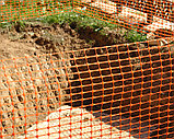 Сетка пластиковая аварийного ограждения оранжевая яч. 90*45мм, рул. 1*50м, 90 гр/м.кв., фото 3