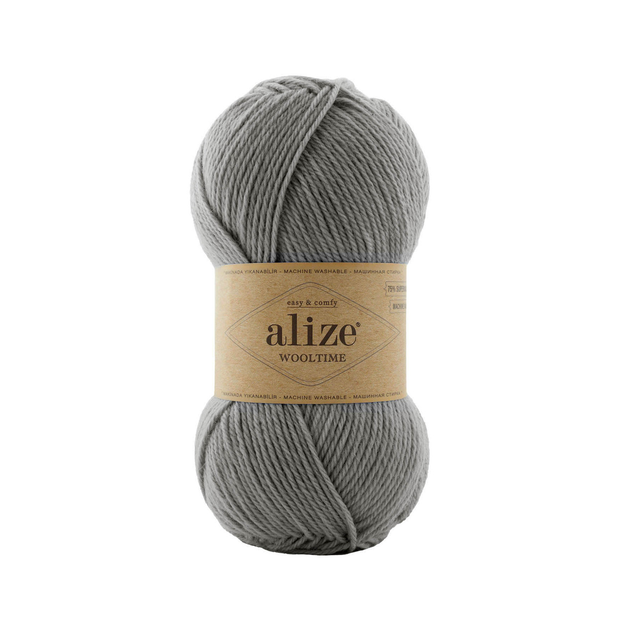 Пряжа Ализе Вултайм (Alize Wooltime) цвет 21 серый меланж - фото 1 - id-p204230517